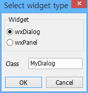  Widget Type window